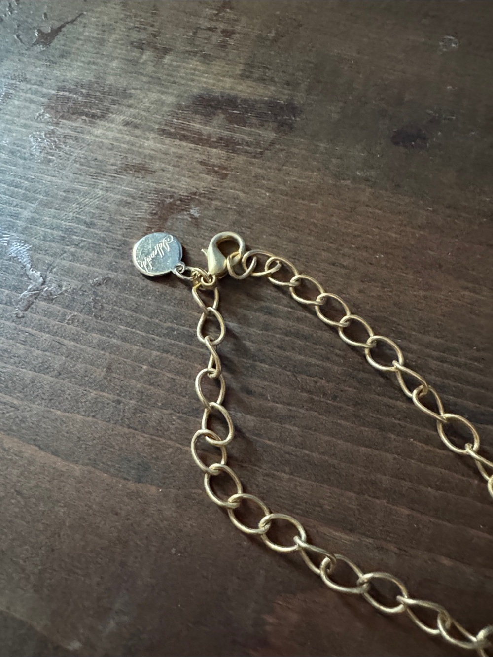 CHANEL Pink, Gold and White Pearl-Trim Round Logo Necklace - Picture 3 of 4